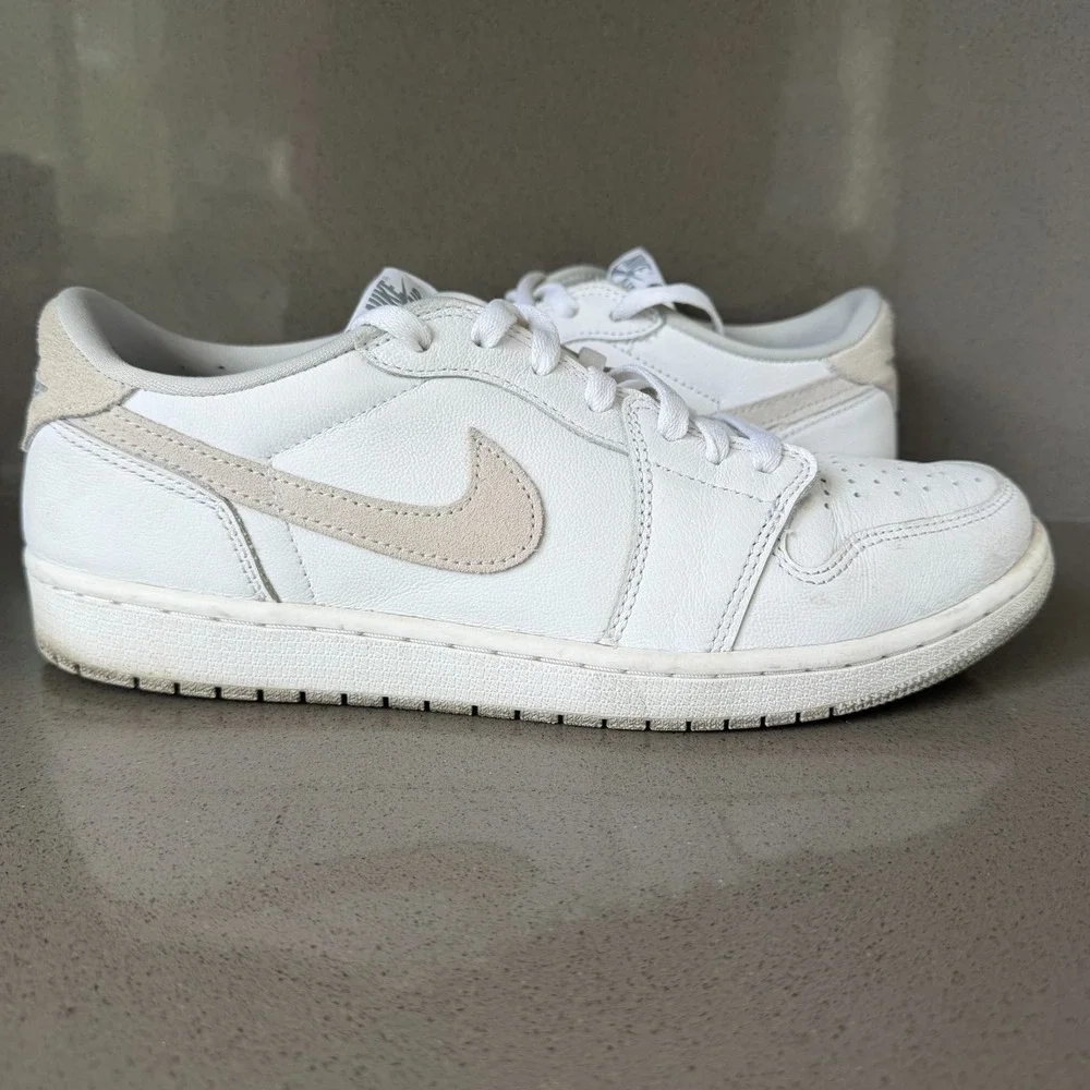 Air Jordan 1 Low OG Neutral Grey Men's Size 11 White Gray CZ0790-100 Sneakers